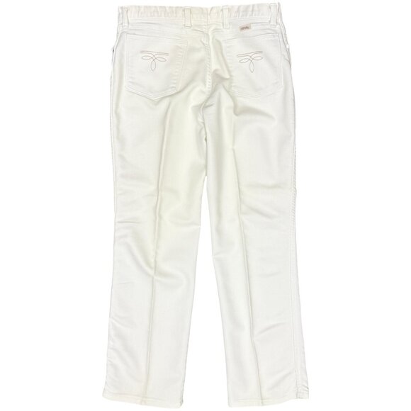 VINTAGE Women's SHEPLERS‎ High Rise Straight Leg Jeans White | Size 18 - Picture 3 of 7